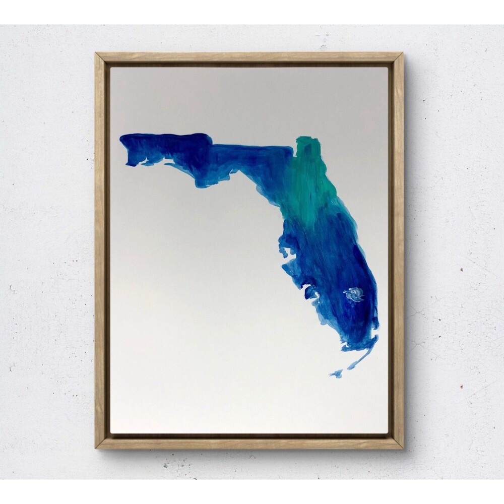 WS original florida painting 14X11 gallerypaper abstract acrylic modern wall art